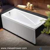 Cúinne Nua Dronuilleogach Bathtub Seomra Folctha Dronuilleogach le taobh istigh Oval agus Sciorta amháin