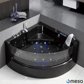2017 Bathtub Seomra Folctha Massage Scaoilte Guairneán Dubh Aicrileach Deartha Simplí